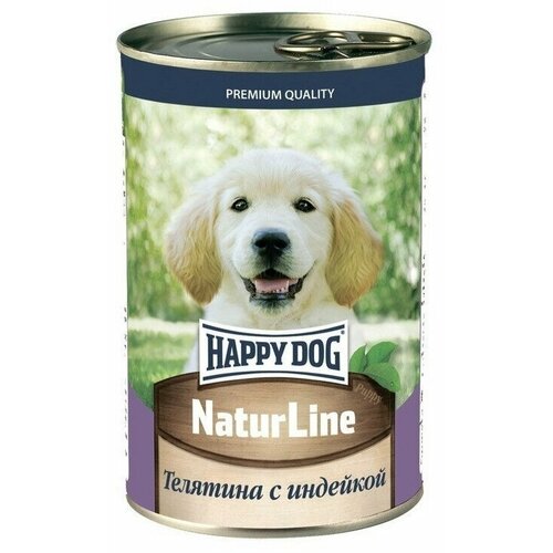 Консервы Happy Dog для щенков с телятиной и индейкой 410г х 12шт