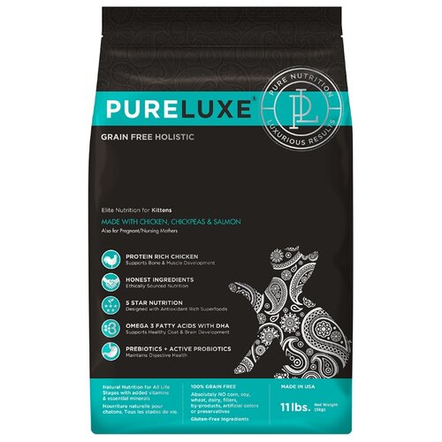 фото Корм для кошек PureLuxe Elite Nutrition for kitten with chicken, chickpeas & salmon 1.5 кг