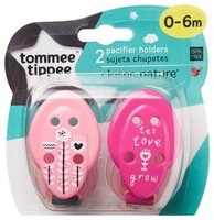 Держатель пустышки Tommee Tippee 5110 0 м (2 шт.) розовый/малиновый