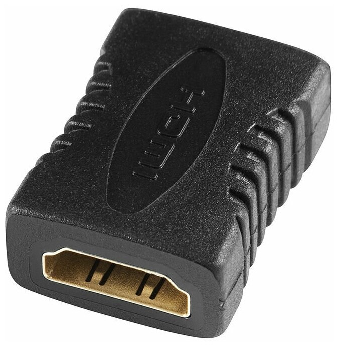 Адаптер аудио-видео Buro HDMI (f) - HDMI (f) , GOLD, черный [bhp-adp-hdmi-2.0]