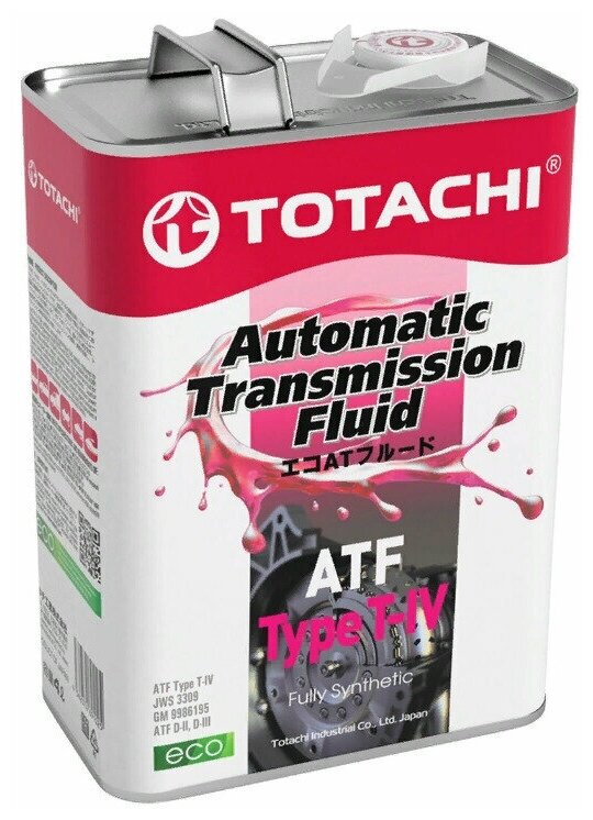 Масло трансмиссионное TOTACHI ATF Type T-IV 4 л TOTACHI 20204 | цена за 1 шт