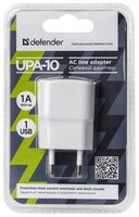 Сетевая зарядка Defender UPA-10 белый