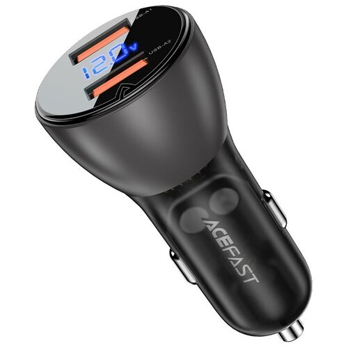 Автомобильное зарядное устройство Acefast B7 45W 2 x USB-A Car Charger (AF-B7-TBK) автомобильное зарядное устройство acefast b10 metal 0w черный