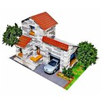 Конструктор из кирпичиков «Дом с гаражом», 500 деталей - изображение