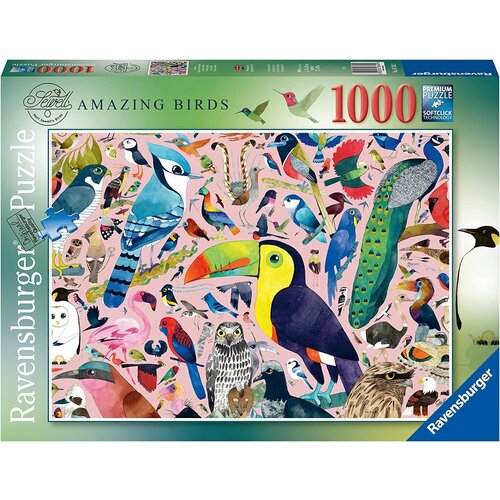 Пазл Ravensburger 1000 деталей: Удивительные птицы Мэтта Сьюэлла