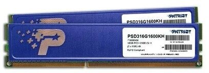 Оперативная память Patriot Memory DDR3 16Gb (2x8Gb) 1600Mhz pc-12800 Signature CL11 (PSD316G1600KH)