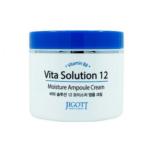 Крем для лица ампульный увлажняющий, 100 мл, VITA SOLUTION 12 MOISTURE AMPOULE CREAM, Jigott, 8809541280696