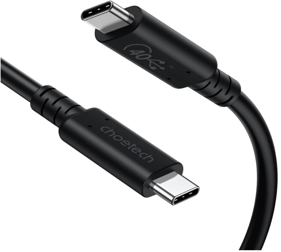 CHOETECH Кабель CHOETECH USB-C 4.0 Cable 100W PD 8k 60Hz 80 см. Black черный XCC-1028