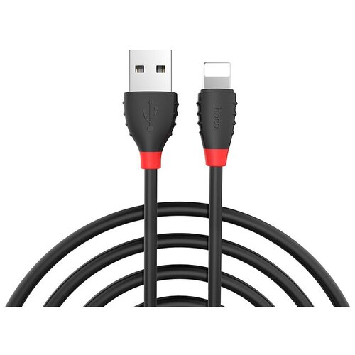 Кабель USB HOCO X27 Excellent, USB - Lightning, 2.4А, 1.2 м, черный