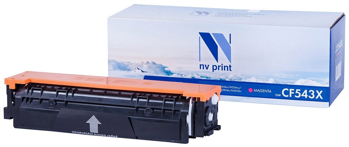 Лазерный картридж NV Print NV-CF543XM для HP Color LaserJet Pro M254dw, M254nw, MFP M280nw, M281fdn (совместимый, пурпурный, 2500 стр.)