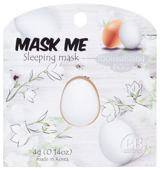 Ночная маска для лица "Beauty Me, Korea", увлажняющая, яичная, 4 мл