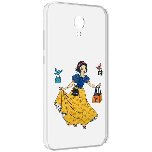 Чехол MyPads модная-принцесса женский для Meizu M6 (M711Q) задняя-панель-накладка-бампер