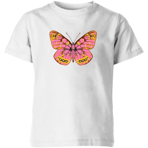 Футболка Us Basic, размер 6, белый детская футболка розовая бабочка 152 синий