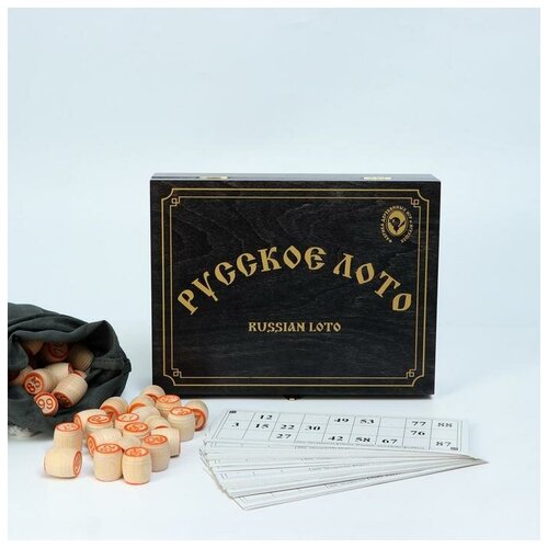 Настольная игра Русское лото, 25 х 19 х 6,5 см