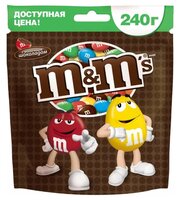 Драже M&M's Milk Chocolate с молочным шоколадом, 240 г