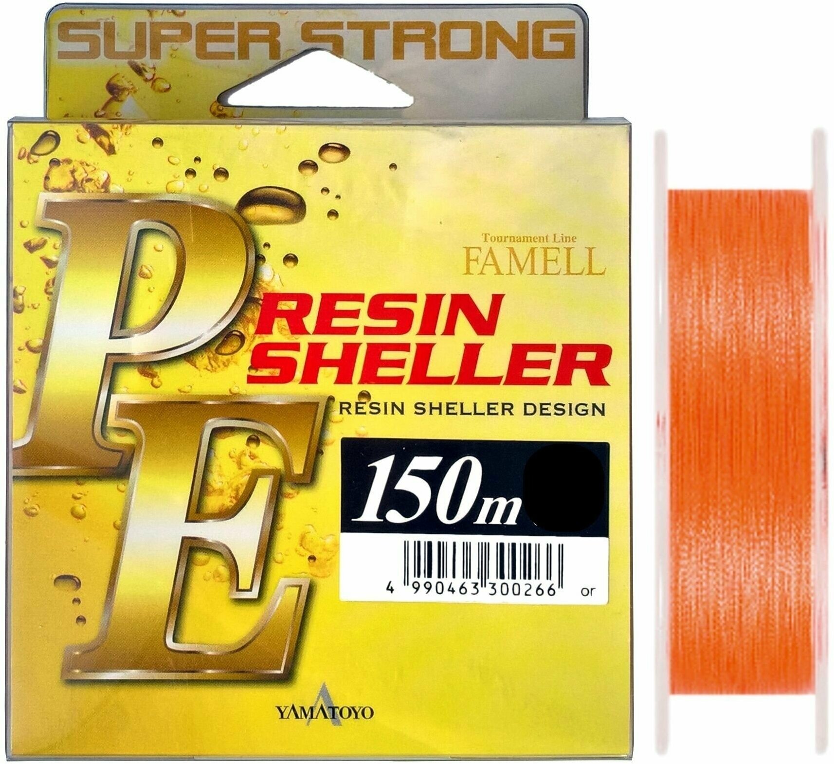 Шнур YAMATOYO PE Х4 RESIN SHELLER 150m Orange #1.2/18Lb