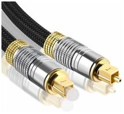 Кабель TUBON Оптический Toslink - Toslink / Optical / SPDIF OD6.0 Металл / ПВХ / Нейлон T003 1м.