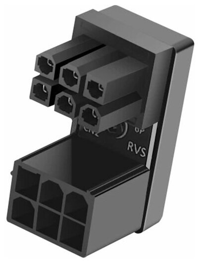 фото ATX адаптер 6pin угол 180 градусов расположение пинов реверсивное