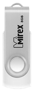 Флешка Mirex Swivel 8GB USB 2.0 Белый