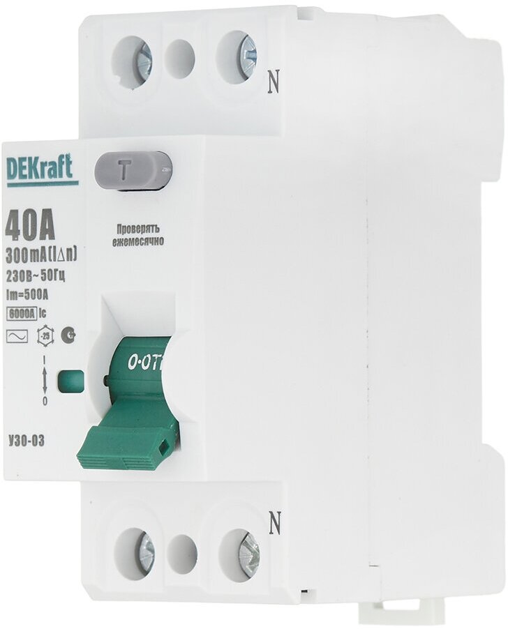 ВДТ 2P 40А 300мА тип AC УЗО-03 6кА, SCHNEIDER ELECTRIC 14070DEK (1 шт.) - фотография № 2