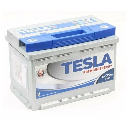 TESLA Аккумулятор PREMIUM ENERGY 75 А. ч Обратная полярность низкий