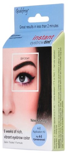 Godefroy Краска-хна синтетическая в капсулах для бровей Instant Eyebrow Tint 4 шт.