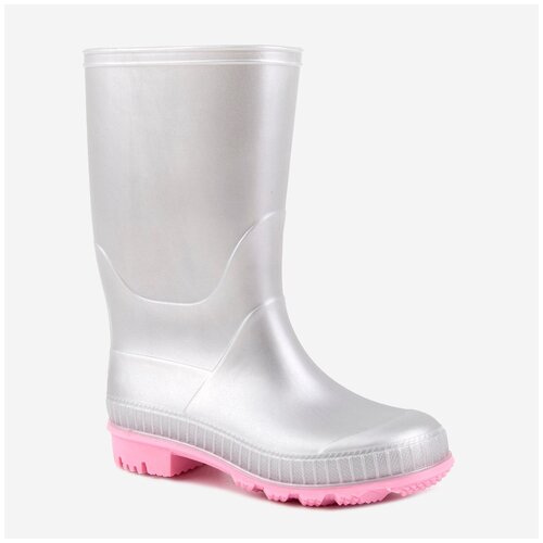 фото Сапоги резиновые для девочек kapika 1401 серебряный, размер 34
