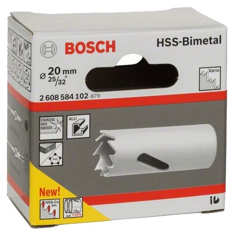 Коронка Bosch Standard 20 mm, биметалл (2608584102) - фото №2