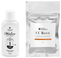 CC Brow Набор Хна для бровей в саше, 10 гр. + вода для разведения хны, 50 мл dark brown