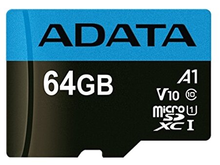 Карта памяти ADATA Premier microSDXC UHS-I U1 V10 A1 Class10 + SD adapter