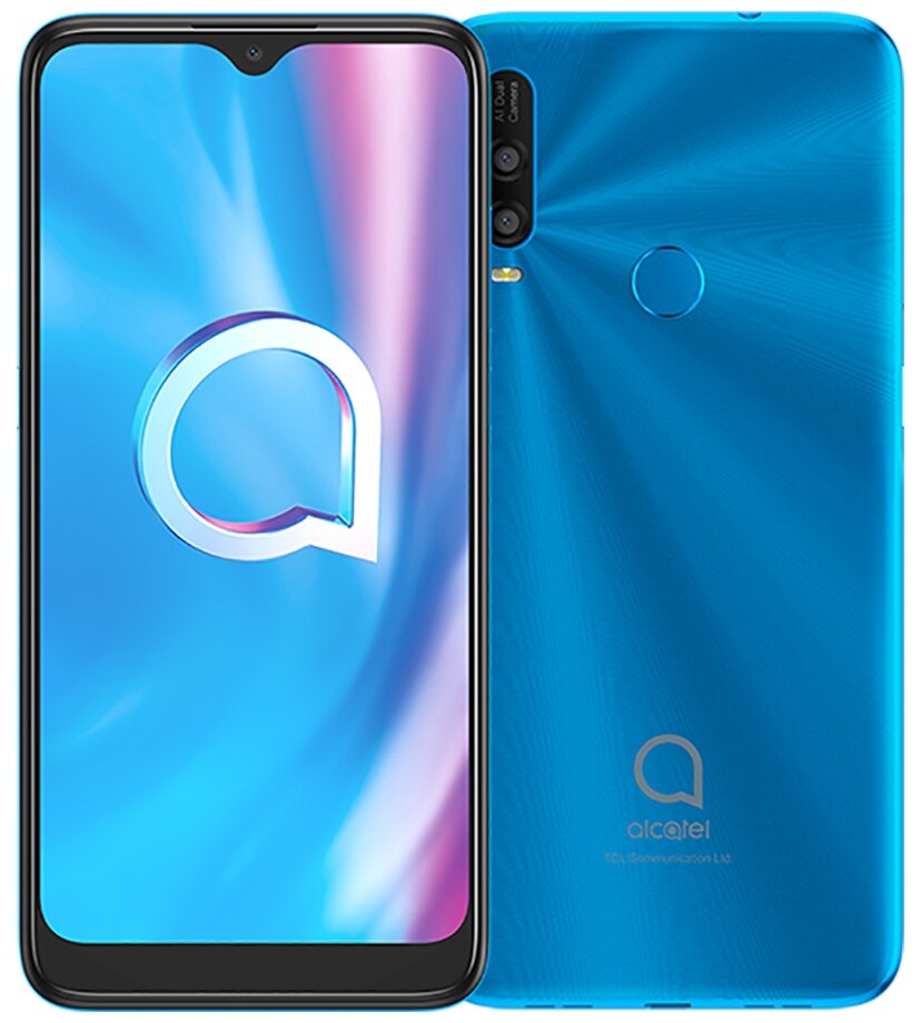 Смартфон Alcatel 1SE light 4087U 6.22" 1520x720 IPS, Spreadtrum SC9863A, 2Gb, 32Gb, синий (4087U-2BALRU12)