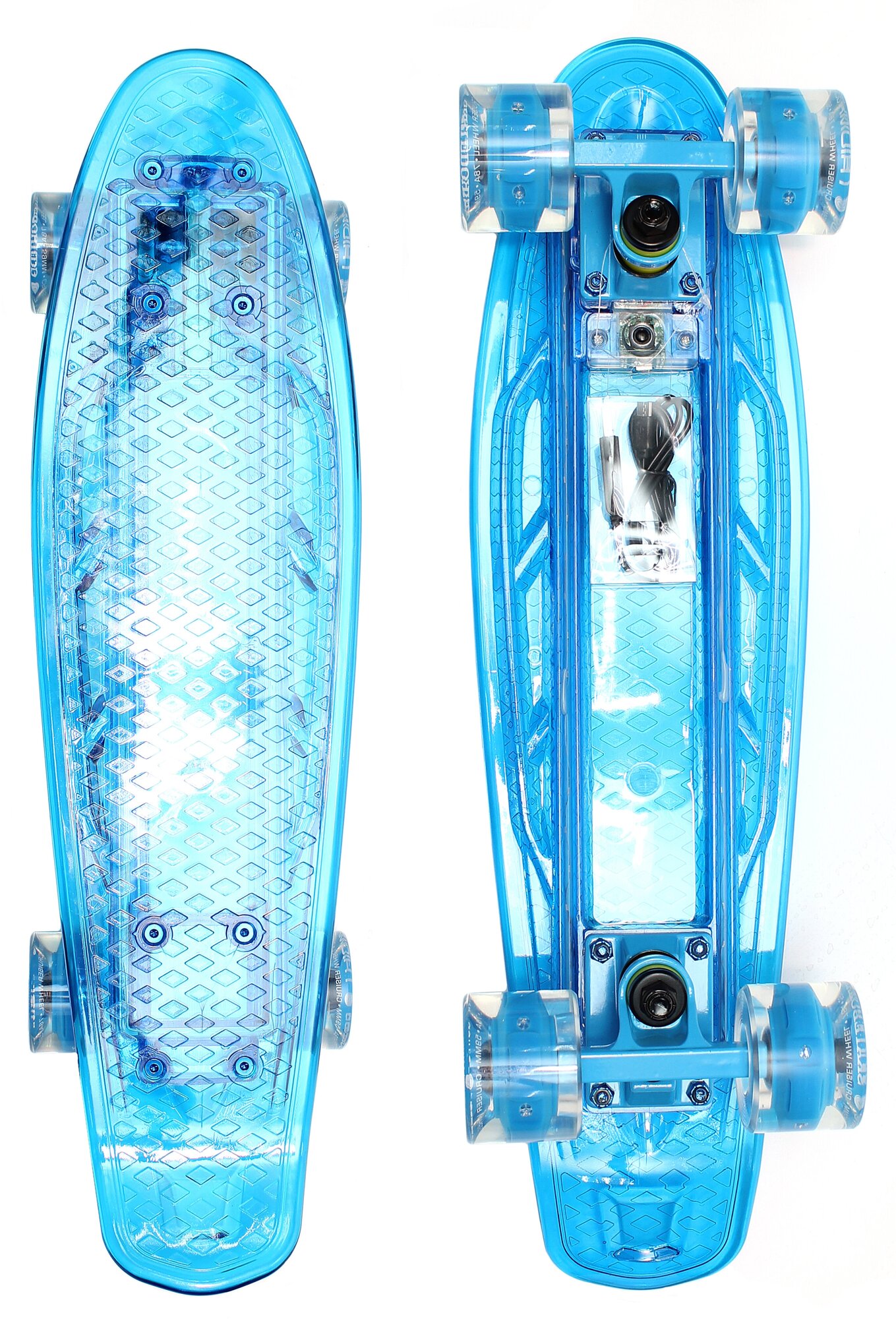 Скейтборд пластиковый TLS-403 Light blue Triumf Active