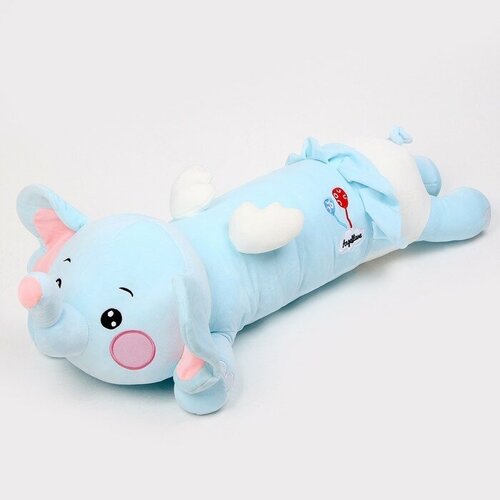 фото Мягкая игрушка-подушка "слоник", 80 см, цвет голубой кнр