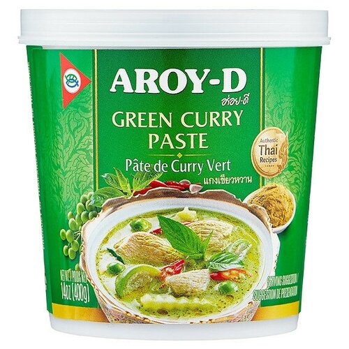 Паста карри зеленая Aroy-D, 400г паста tom yum aroy d кисло сладкая 50 г