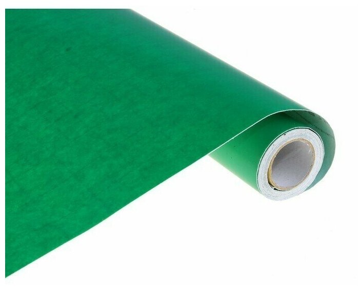 Пленка самоклеящаяся, зелёная, 0.45 м х 3 м, 8 мкр - фотография № 1