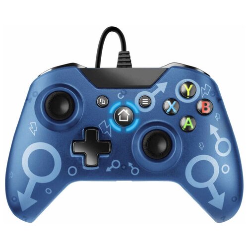 Проводной геймпад для Xbox One/PS3/PC N-1 (Blue) проводной геймпад для xbox one ps3 pc n 1 blue