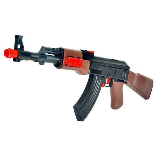 Автомат механический АК-47 2 в 1 резиновые пули + мягкие пули игрушка играем вместе автомат стреляет пулями с присосками