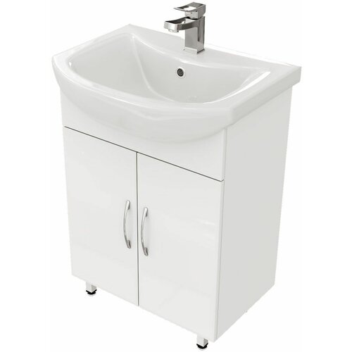 Тумба напольная для ванной Оптима 60 белая 5612₽