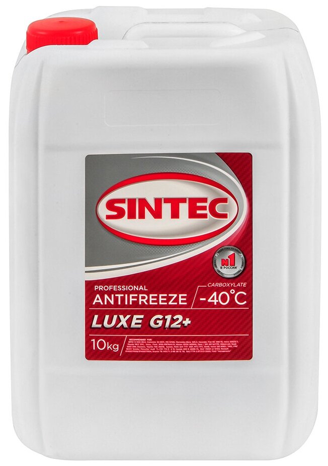 Антифриз SINTEC LUXE G12+ красный 10 кг 756665