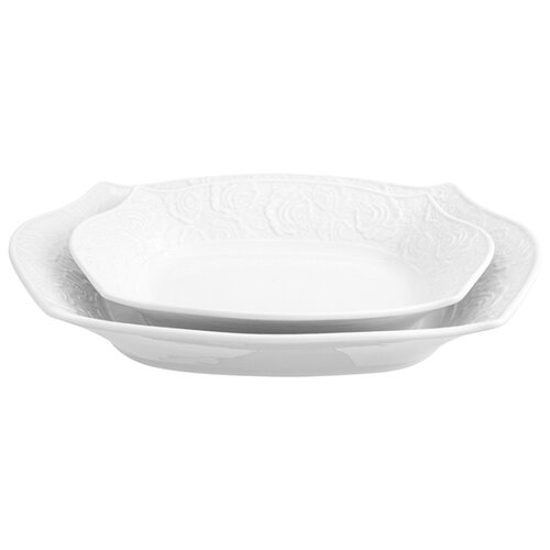 фото Elan gallery набор блюд белые