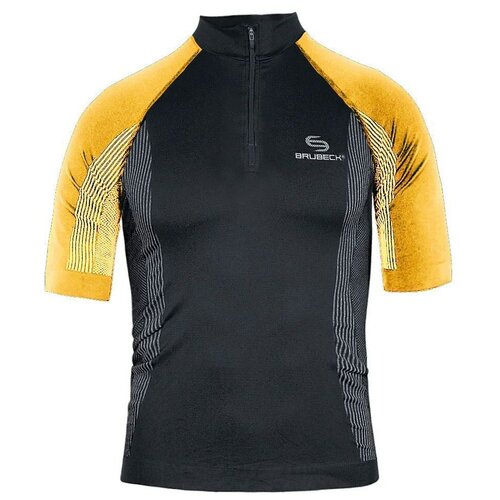 фото Футболка мужская brubeck fit activity ss01260 красно-черный р. xl