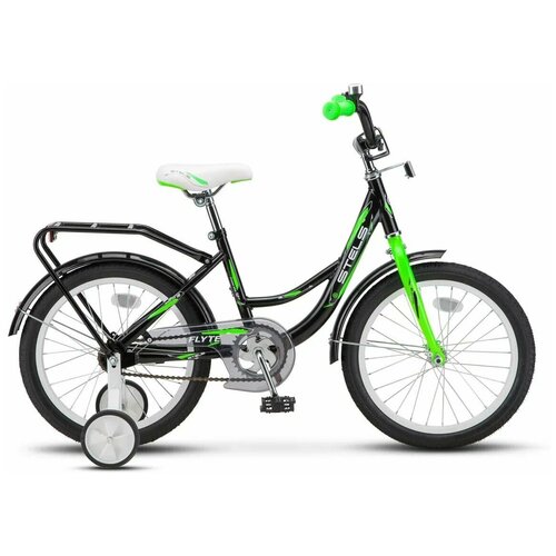 Велосипед Детский Flyte 16 Z011 11 Чёрныйсалатовый цвет Велосипед для девочек и мальчиков с Дополнительными колесами 691000₽