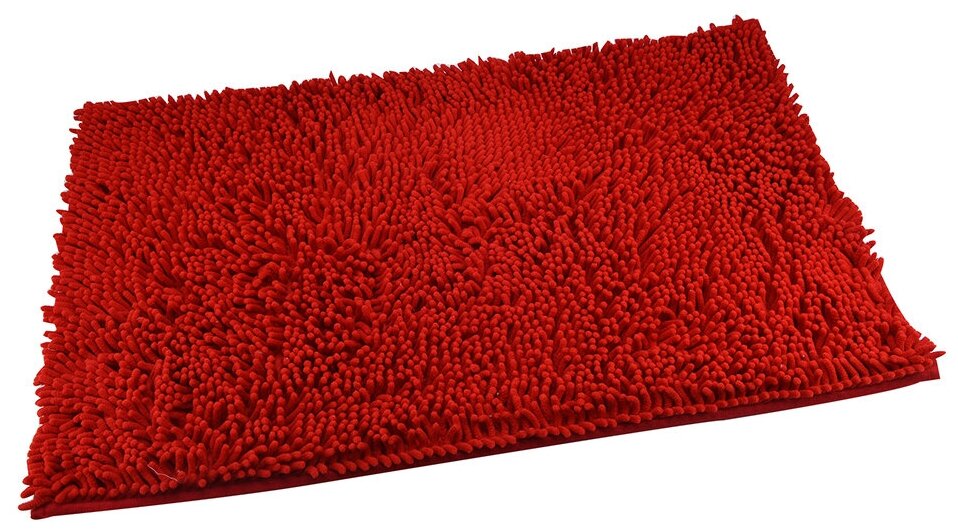 Коврик для ванной FLUMEN Шегги Red 50х80х2,8 см красный - фотография № 1