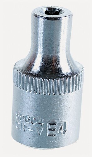 Изображение товара Торцевая головка ROCKFORCE torx E4 RF-52604, хромванадиевая, 1/4", 25мм