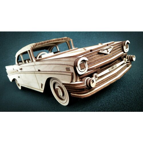 фото Chevrolet bel air 1957 - 31х13х10 см - модель из фанеры нет бренда