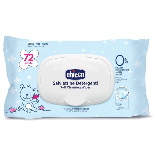 фото Влажные салфетки chicco очищающие