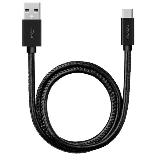 фото Кабель Deppa Leather USB - USB Type-C (72270/72271) 1.2 м черный