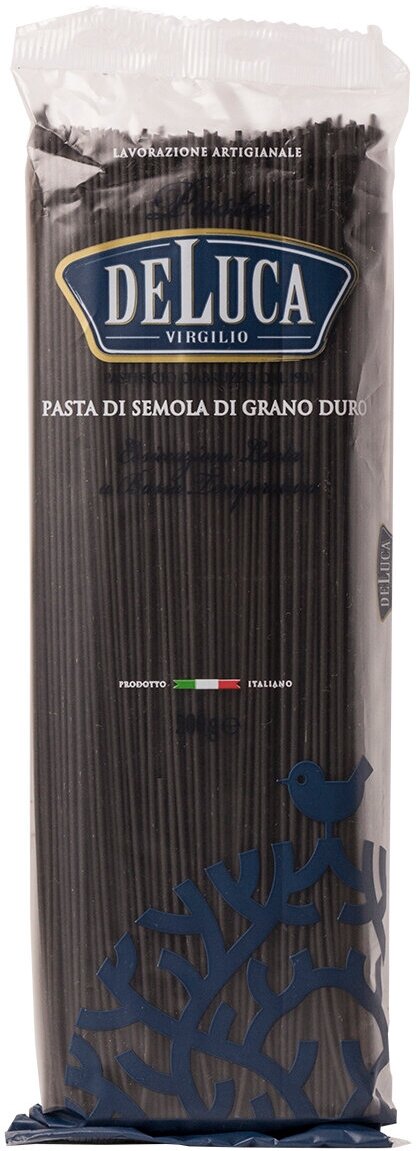 Макароны De Luca №404 Спагетти с чернилами каракатицы 500г - фотография № 1