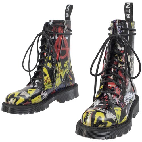 VETEMENTS Ботинки на шнуровке с принтом граффити 38