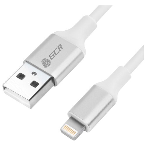 фото Кабель greenconnect usb - apple lightning (gcr-50616) 0.25 м белый/серебро